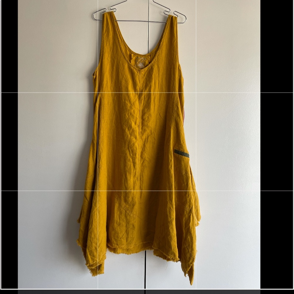 COPY - 100% Linen New Raw Edge Dress M, L